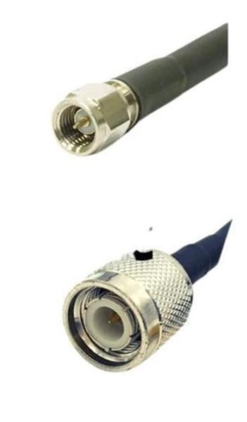 2 Cabos Descida Celular Rgc 58 10 Mt Conector N+Sma Premium - New Line Cable Imagem de 2 Cabos Descida Celular Rgc 58 10 Mt Conector N+Sma Premium