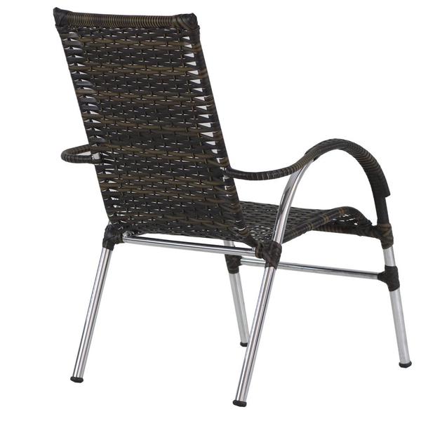Imagem de 2 Cadeiras em Ferro Para Área, Jardim, Piscina e Mesa de Centro Vênus em Fibra Sintética Trama