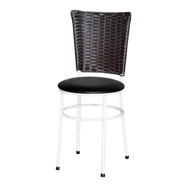 2 Cadeiras para Mesa Branca Hawai Marrom - Laumar Imagem de 2 Cadeiras para Mesa Branca Hawai Marrom