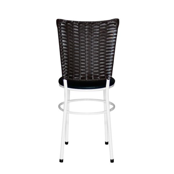 2 Cadeiras para Mesa Branca Hawai Marrom - Laumar Imagem de 2 Cadeiras para Mesa Branca Hawai Marrom