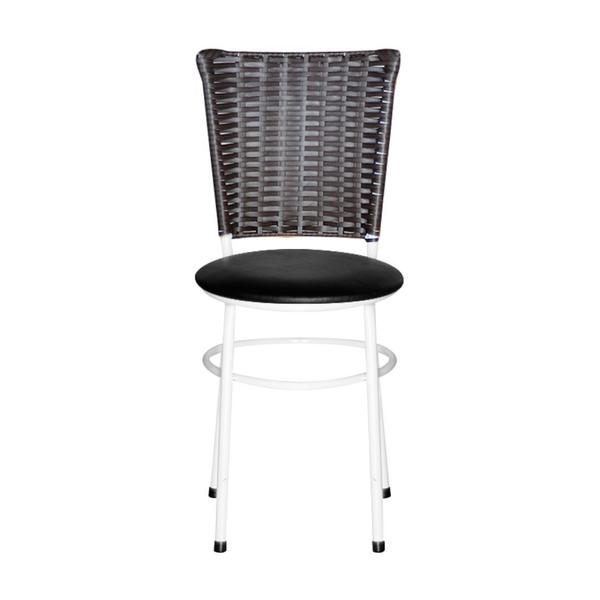 2 Cadeiras para Mesa Branca Hawai Marrom - Laumar Imagem de 2 Cadeiras para Mesa Branca Hawai Marrom