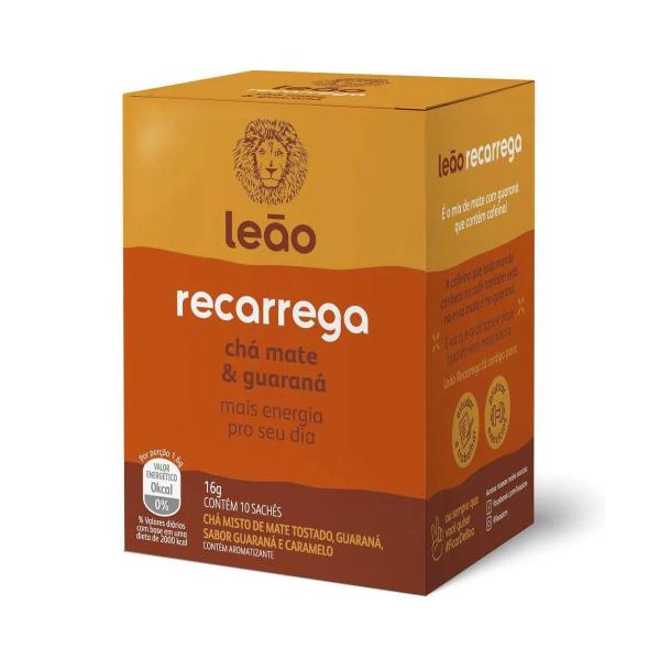 2 Caixas Chá Leão Funcional Recarrega 10 Sachês 16g Imagem de 2 Caixas Chá Leão Funcional Recarrega 10 Sachês 16g