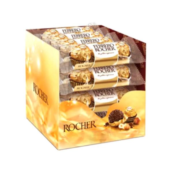 2 Caixas De Bombom Chocolate Ferrero Rocher - 2cxs Imagem de 2 Caixas De Bombom Chocolate Ferrero Rocher - 2cxs