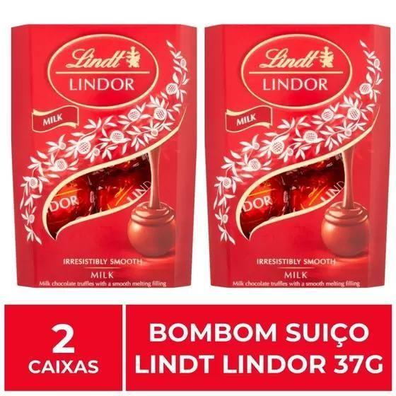 Imagem de 2 Caixas De Bombons De Chocolate Lindt Lindor 37 G