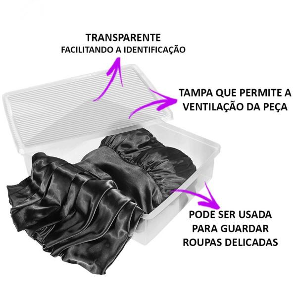 Imagem de 2 Caixas Organizadoras para Botas Cano Longo Ordene Empilháveis Transparentes com Tampa