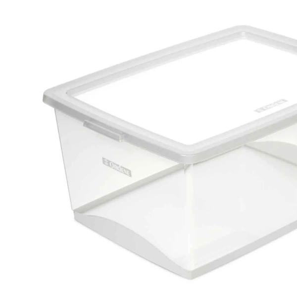 2 Caixas Organizadoras Plástica 60L Tampa My Closet Ordene Transparente Empilháveis Imagem de 2 Caixas Organizadoras Plástica 60L Tampa My Closet Ordene Transparente Empilháveis