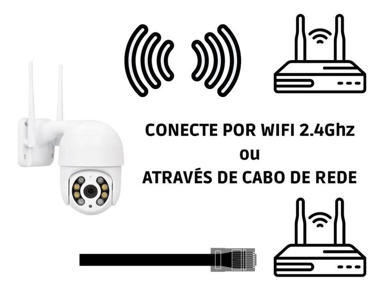 Imagem de 2 Câmeras Ips Wifi Externa Com Visão Noturna Colorida Zoom 4x