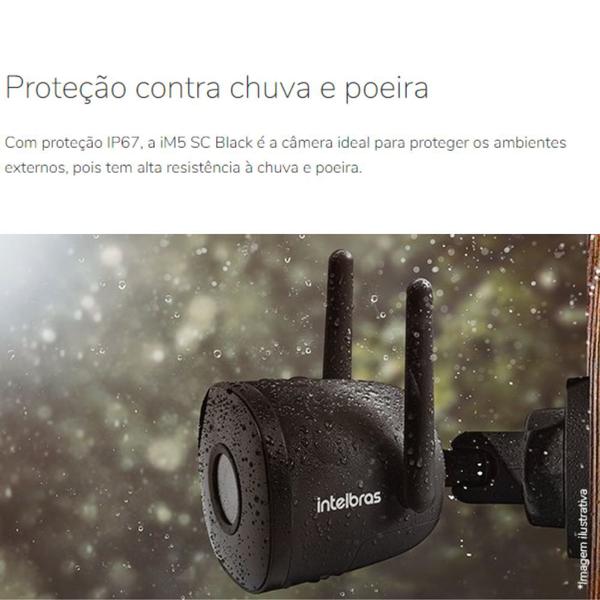 Imagem de 2 Câmeras Wi-fi IM5 SC Black Externa Full HD Mibo Intelbras