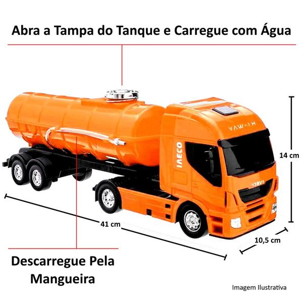 Imagem de 2 Caminhões Grandes Caçamba Basculante e Tanque Água Usual