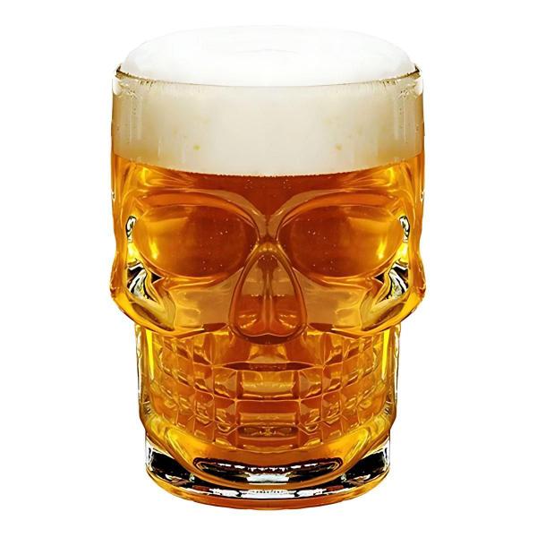 Imagem de 2 Caneca Caveira Rock Chopp Cerveja Vidro 510ml Grande