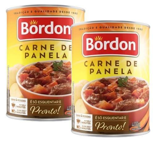 2 carne bovina enlatada cubos cenoura e batata bordon 400g Imagem de 2 carne bovina enlatada cubos cenoura e batata bordon 400g