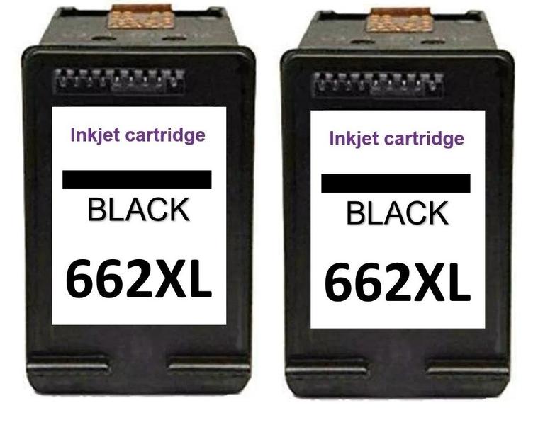 Imagem de 2 Cartucho Compatível 662xl 662 Preto 15ml + Deskjet 2515 2516 3515