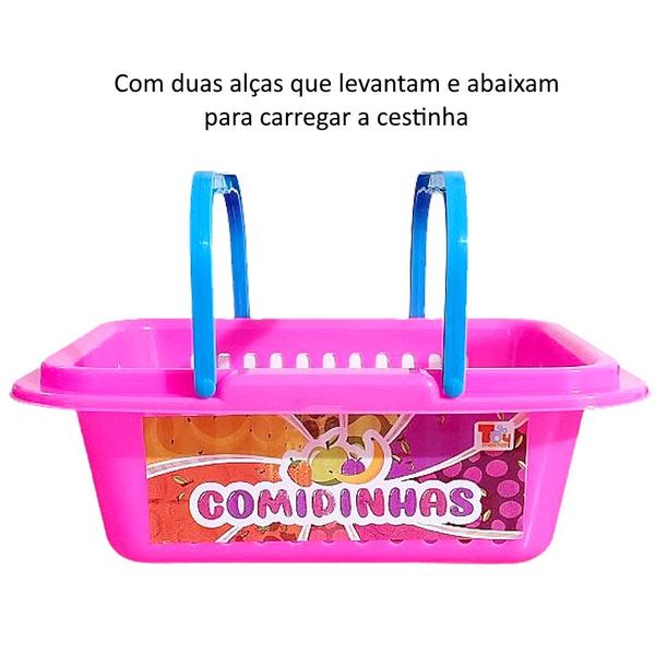 Imagem de 2 Cestas Infantil de Comidinha para Cortar ao Meio 16 Peças