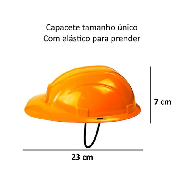 Imagem de 2 Chapéus Construção Capacete Fantasia Engenheiro Laranja