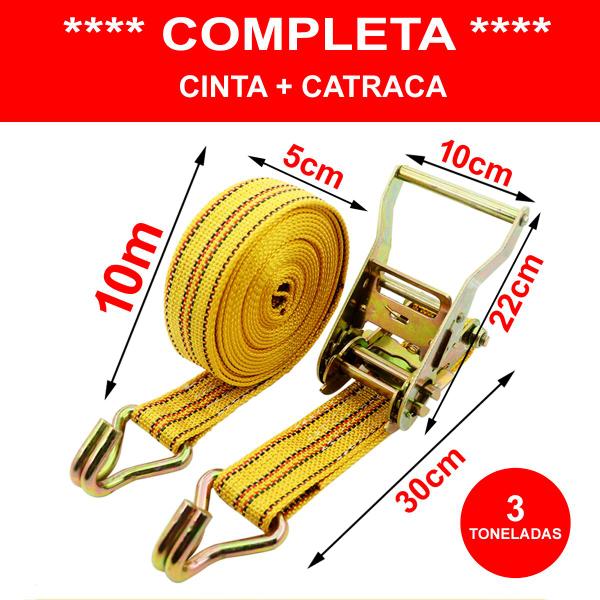 Imagem de 2 Cinta Catraca Carga 3 Toneladas 50mm 10 Metros Amarração