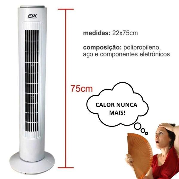 Imagem de 2 Circulador De Ar Ventilador Tipo Coluna Torre De Chão 110V