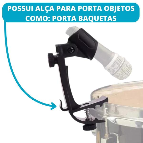 Imagem de 2 Clamp Garra Suporte Para Microfone de Bateria e Percussão