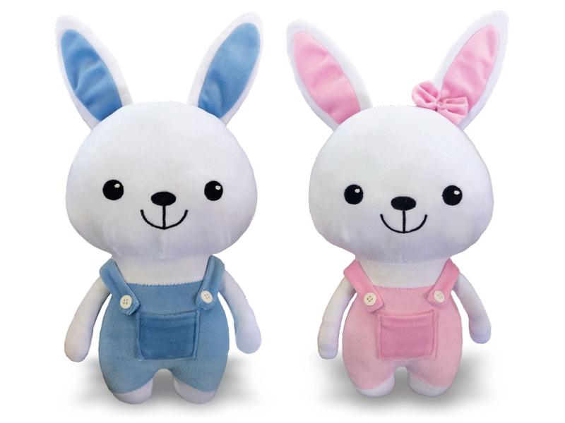 Imagem de 2 Coelhos de Pelúcia Plush 35cm Anti-Alérgico