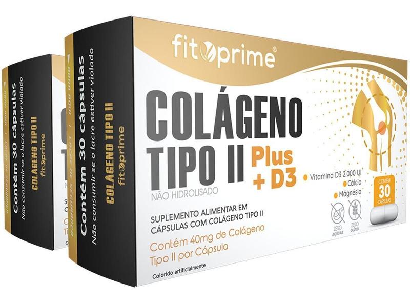 Imagem de 2 Colágeno Tipo 2 Plus + Vitamina D3 40Mg 60Cps Fitoprime