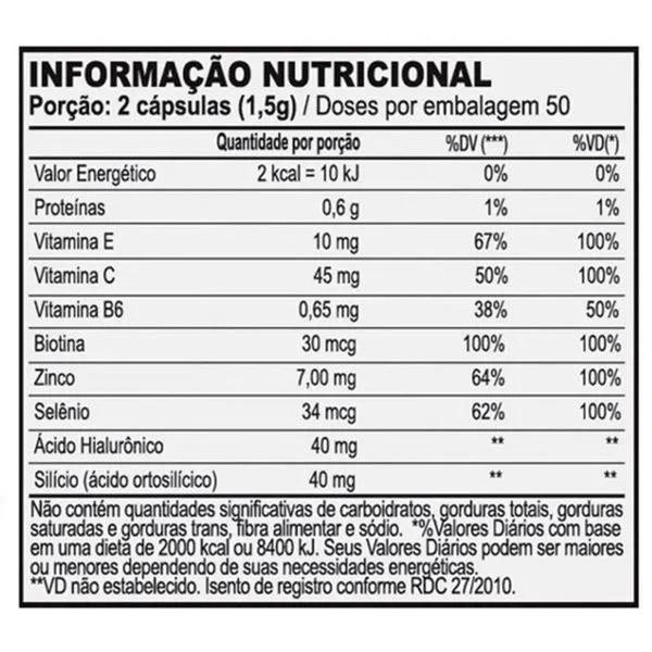 Imagem de 2 Collagen+ Ácidos Hialurônico/Ortosilícico + Biotina 120cps cada - total 240Cps Cada - Belíssima