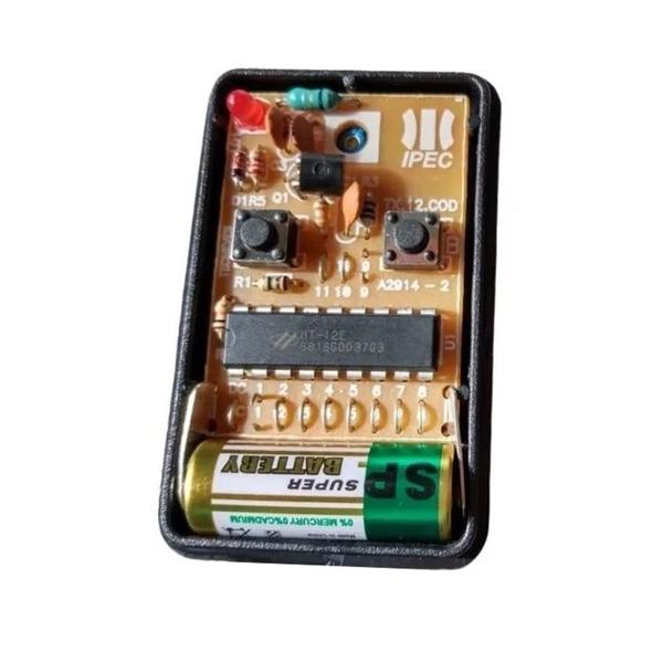 2 Controle Remoto 2 Canais Portão Eletrônico 299mhz Corte Binário 12 Códigos - IPEC Imagem de 2 Controle Remoto 2 Canais Portão Eletrônico 299mhz Corte Binário 12 Códigos