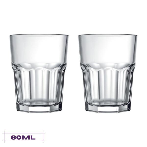 Imagem de 2 Copinhos Shot Bristol 60ml Vodka Bebidas Cachaça Nadir