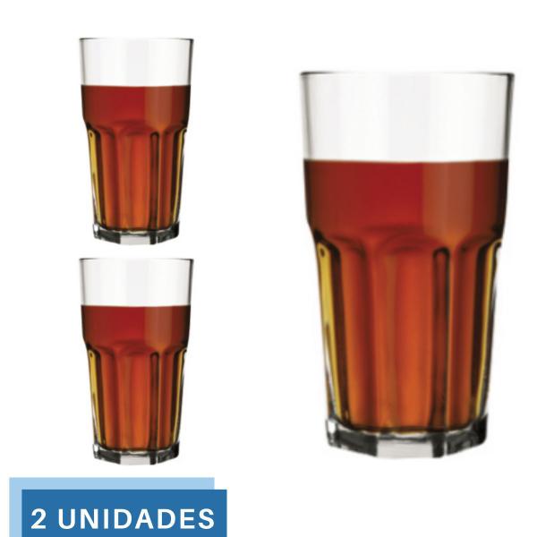 Imagem de 2 Copo Bristol Luxo Redondo Vidro Transparente 410ml Nadir