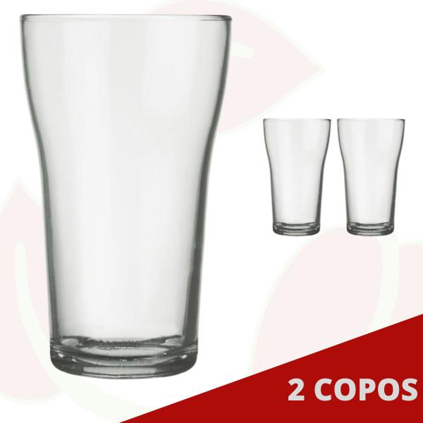 Imagem de 2 Copo de Vidro Boteco 200ML Transparente Nadir Cerveja Chopp