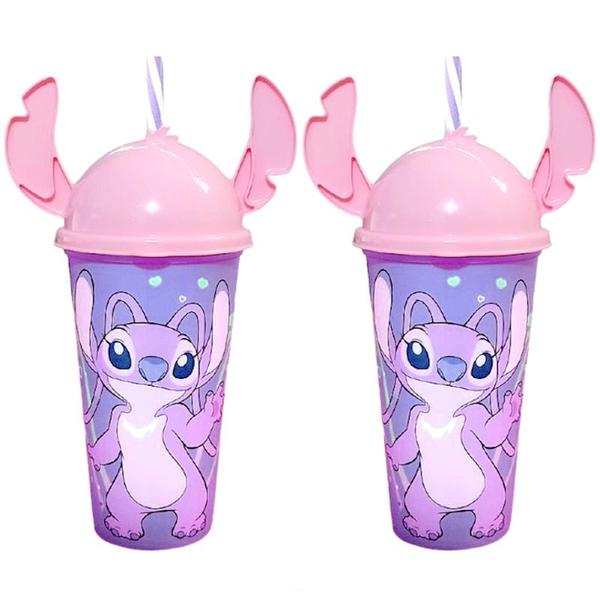 Imagem de 2 Copos Angel Stitch com Orelhas 500ml Infantil Original