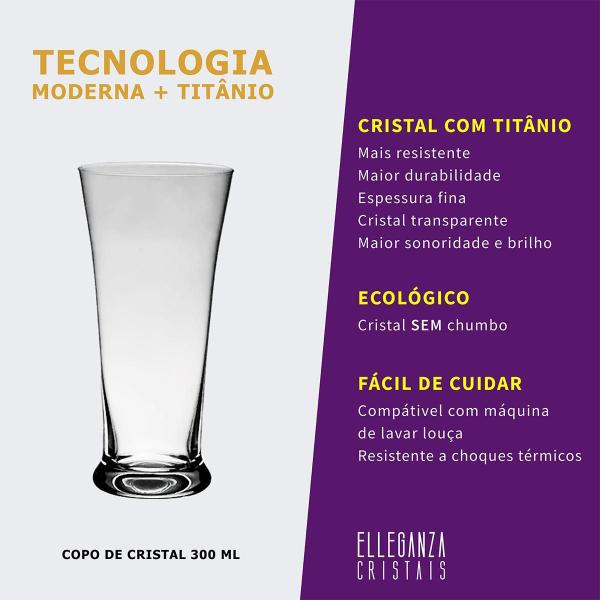 Imagem de 2 Copos De Cristal Para Cerveja Lager 300 Ml Forum Bohemia