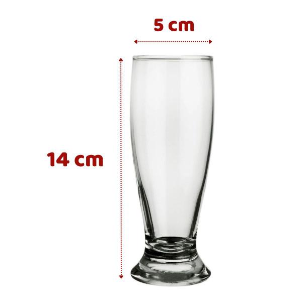 Imagem de 2 Copos Munich Vidro Transparente Cerveja 200ml