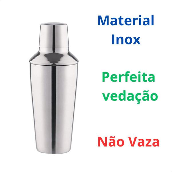 Imagem de 2 Coqueteleira Coquetel Drink Inox Bartender 750 Ml