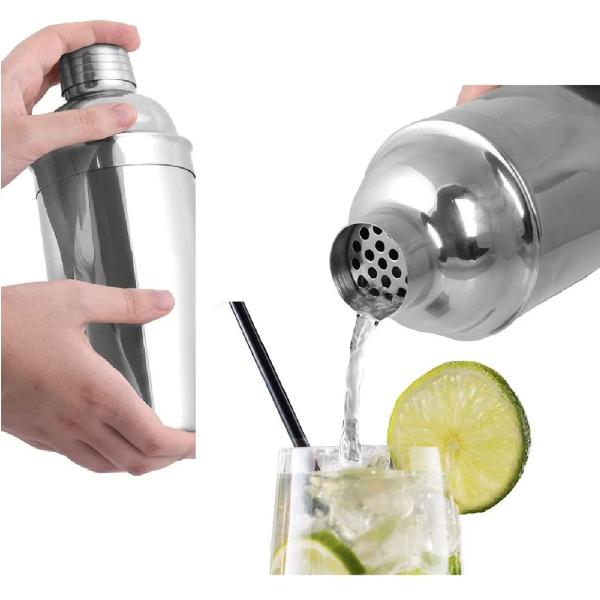 Imagem de 2 Coqueteleira de Inox para Drinks Bebidas Caipirinhas 500ml