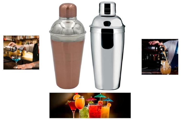 Imagem de 2 Coqueteleiras 500Ml Aço Inox Barmen Caipirinha Bar