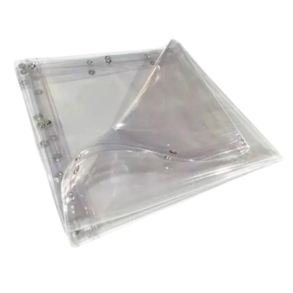 Imagem de 2 Cortina De Box Transparente Grossa 2,00 X 1,40 Antimofo