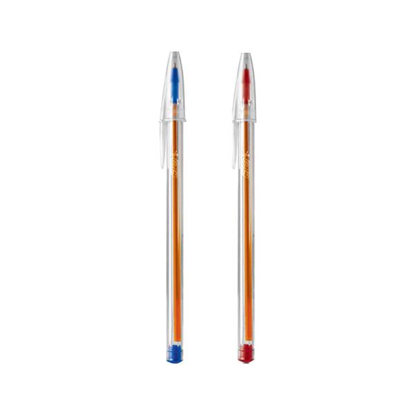 Imagem de 2 CX Caneta Bic Esferográfica Azul Vermelho Preta Ponta Fina 0.8mm