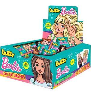 Imagem de 2 Cx Chiclete Barbie Tatoo Tutti Frutti E Hortelã C/ 100 Un