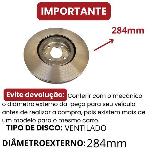 Imagem de 2 Discos MDS  Pastilhas SYL Dianteiro Fiat Linea 1.9 16v 2009 2010 Produtos de Qualidade e Originais...