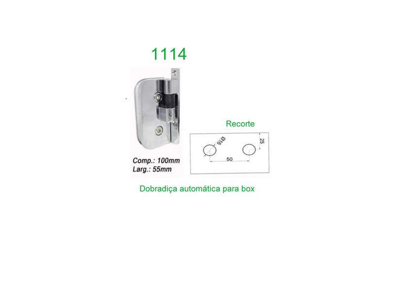 Imagem de 2 Dobradiças Automática 1114 Para Box De Banheiro