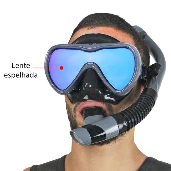 Imagem de 2(dois) Kits de Mergulho Vision II Dive Motion - Cinza e Preto