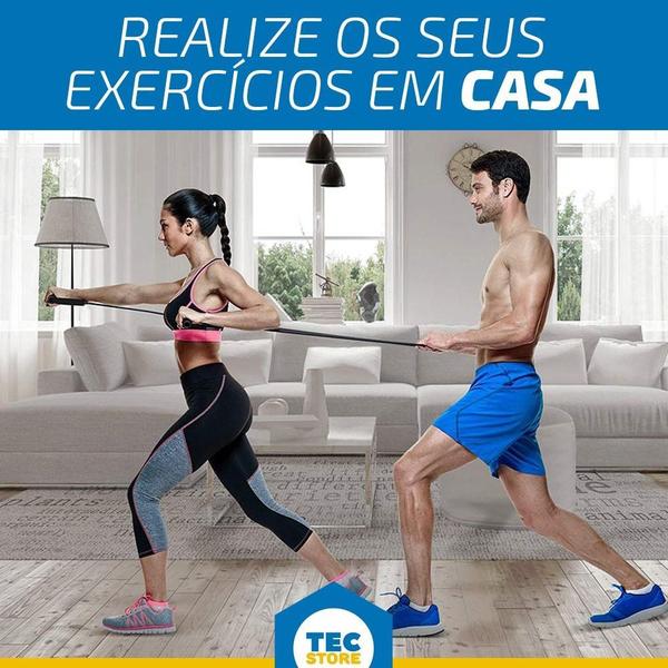 Imagem de 2 Elastico para Exercicio + 5 Mini Band Academia Treino Funcional