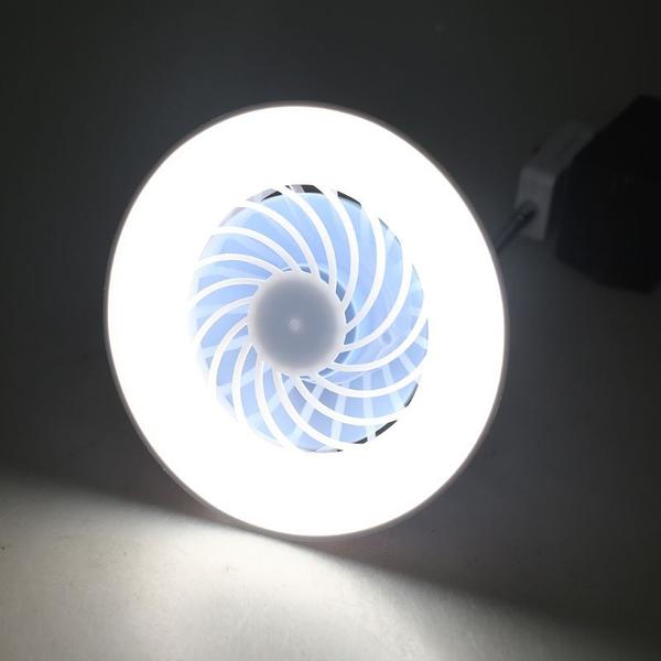 Imagem de 2 em 1 AC 220V E27 12W Lâmpada LED E27 Ventilador de teto Lâ