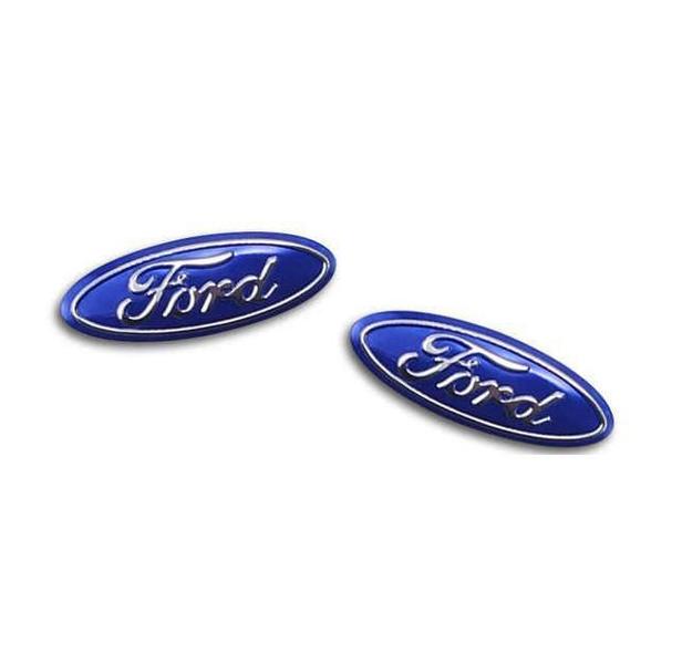 Imagem de 2 Emblema Adesivo Ford Chave Aluminio 16Mm Aluminio Oval