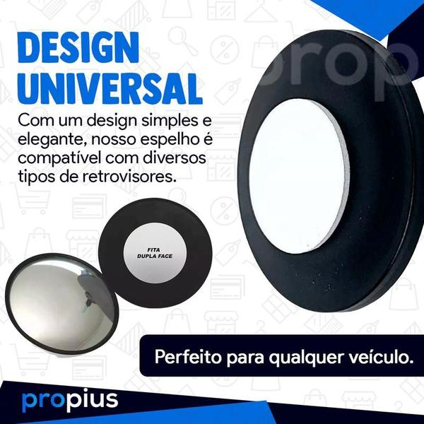 Imagem de 2 Espelhos Convexo Auxiliar Universal Ponto Cego Imagem Garagem Redondo Trânsito Centro Suporte Lente Caminhão