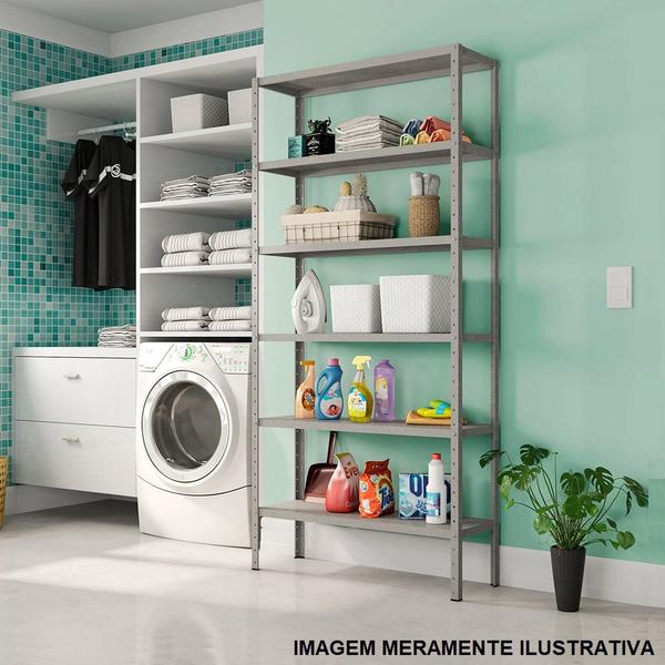2 Estante Armário De Aço Para Almoxarifado Livros Sala 6 Bandejas Reforçada 90cm Multiuso Para Quarto Escritório Organização - D'DUZZA MIX Imagem de 2 Estante Armário De Aço Para Almoxarifado Livros Sala 6 Bandejas Reforçada 90cm Multiuso Para Quarto Escritório Organização