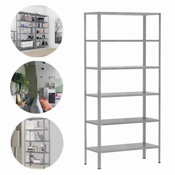 2 Estante Armário De Aço Para Almoxarifado Livros Sala 6 Bandejas Reforçada 90cm Multiuso Para Quarto Escritório Organização - D'DUZZA MIX Imagem de 2 Estante Armário De Aço Para Almoxarifado Livros Sala 6 Bandejas Reforçada 90cm Multiuso Para Quarto Escritório Organização