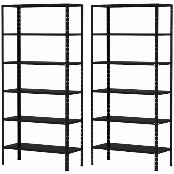 2 Estante Armário De Aço Para Almoxarifado Livros Sala 6 Bandejas Reforçada 90cm Multiuso Para Quarto Escritório Organização - D'DUZZA MIX Imagem de 2 Estante Armário De Aço Para Almoxarifado Livros Sala 6 Bandejas Reforçada 90cm Multiuso Para Quarto Escritório Organização
