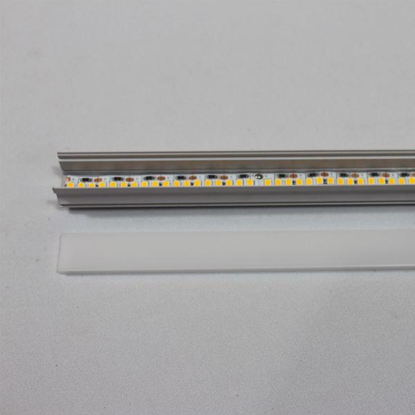 Imagem de 2 Estruturas Perfil de Alumínio Branco Para Fita Led de Aluminio Embutir 1 Metro Slim 17.2x14.4mm IP20