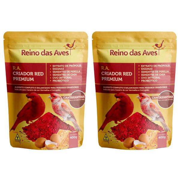 Imagem de 2 Farinhada RA Criador Red Premium 400g - Reino das Aves