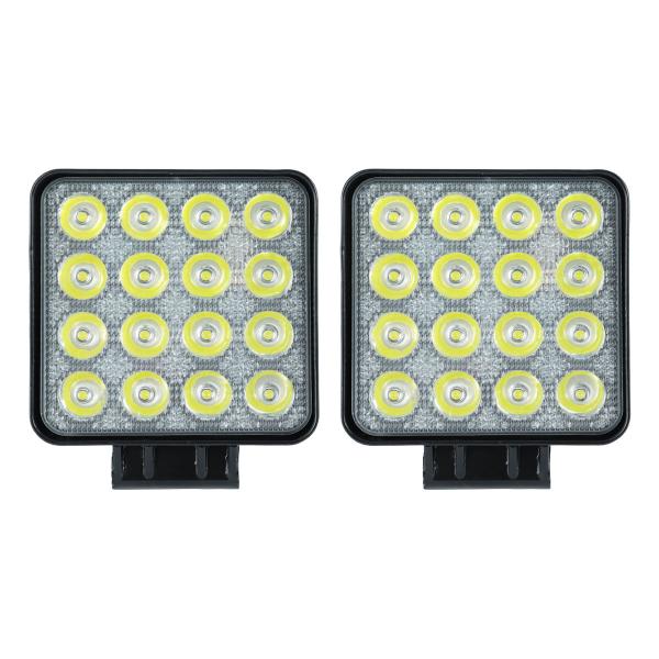 Imagem de 2 Farol De Milha 48w 16 Led Bivolt Off Road Agrícola Jeep